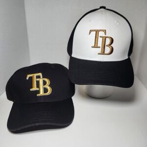 Tampa Bay Rays Snapback / Hat black ,gold giveaway lot of 2 #chargeon DEvilrays